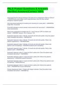 PALS Pretest Questions & Answers &lpar;Verified Answers&rpar;Correct 100&percnt;