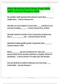 PIAA Wrestling Rule Book Exam With 100&percnt; Correct Answers 2024