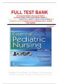 FULL TEST BANK For Essential Pediatric Nursing 4th Edition by Piyush Gupta (Author) latest Update Graded A+     