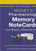 Mosby's Pharmacology Memory NoteCards Visual, Mnemonic, & Memory Aids for Visual, Mnemonic, & Memory Aids for Nurses FIFTH EDITION  JoAnn Zerwekh, MSN, EdD, RN