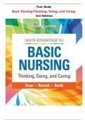 Test Bank for Basic Nursing-Thinking, Doing, and Caring, 3rd Edition by Leslie S. Treas, Karen L. Barnett |All Chapters,  Year-2024|