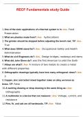 RECF Fundamentals Study Guide &vert; VERIFIED ANSWERS BY EXPERTS 2024