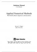 Solutions Manual to accompany Applied Numerical Methods With MATLAB for Engineers and Scientists