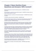 Chapter 3 Nasm Nutrition Exam Questions and Answers 100&percnt; Correct&excl;&excl; 