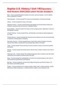 Sophia U&period;S&period; History I Unit 1&sol;93 Questions And Answers 2024&vert;2025 Latest Version Graded A