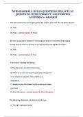 NFHS BASKETBALL RULES TEST 2024/ACTUAL QUESTIONS WITH CORRECT DETAILED ANSWERS/100% CORRECT WITH ANSWERS