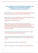 PTA FLORIDA LAW AND RULES EXAM 2024&sol;ALL 60 QUESTIONS WITH VERIFIED CORRECT ANSWERS&sol;ALREADY GRADED A&plus;