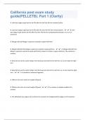 California post exam study guide&lpar;PELLETB&rpar;&period; Part 1 &lpar;Clarity&rpar; Questions With Complete Solutions