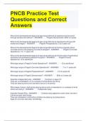 PNCB Practice Test Questions and Correct Answers