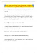 Iowa Insurance Final Exam Questions with 100&percnt; Correct Answers &vert; Updated 2024 &vert; Guaranteed Success
