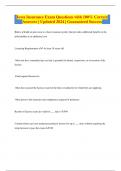 Iowa Insurance Exam Questions with 100&percnt; Correct Answers &vert; Updated 2024 &vert; Guaranteed Success