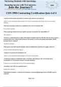 CON 3990 Contracting Certification Quiz 4 of 4 Questions & Answers 100&percnt; verified