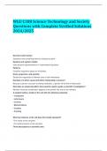 WGU C388 Science Technology and Society Questions with Complete Verified Solutions 2024&sol;2025