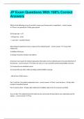 JP Exam Questions With 100&percnt; Correct Answers