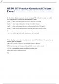 NRSG 357 PRACTICE QUESTIONS/ICLICKERS EXAM 1