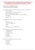 BIOL 266 PRACTICE EXAMINATION QUESTIONS AND ANSWERS FOR 2024 FINAL EXAM PART A AND B 