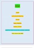 AQA A-level FURTHER MATHEMATICS 7367/3S Paper 3 Statistics| QUESTION PAPER & MARKING SCHEME| [MERGED] Marking scheme June 2023 | 