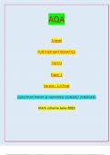 AQA A-level FURTHER MATHEMATICS 7367/2| QUESTION PAPER & MARKING SCHEME| [MERGED] Marking scheme June 2023 | 