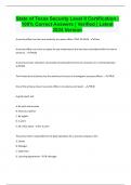 State of Texas Security Level II Certification &vert; 100&percnt; Correct Answers &vert; Verified &vert; Latest 2024 Version