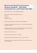 MLA Format Quiz&lpar;The All-Inclusive Student Handbook - Affordable&comma; Comprehensive&comma; and Packed with Q&A&rpar;