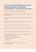 MLA Format Test 2024&lpar;The All-Inclusive Student Handbook - Affordable&comma; Comprehensive&comma; and Packed with Q&A&rpar;