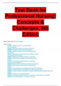 Test Bank for Professional Nursing: Concepts & Challenges, 9th Edition   By: Beth Black PhD, RN, FAAN (Author)