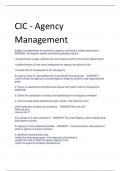 CIC - Agency  Management