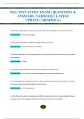 FEG TEST STUDY EXAM &vert; QUESTIONS &  ANSWERS &lpar;VERIFIED&rpar; &vert; LATEST  UPDATE &vert; GRADED A&plus;