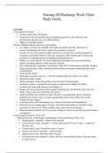   Nursing 201Medsurge Week 1Quiz Study Guide