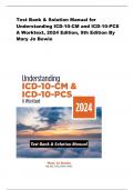 Test Bank & Solution Manual for  Understanding ICD-10-CM and ICD-10-PCS  A Worktext, 2024 Edition, 9th Edition By  Mary Jo Bowi