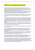 D002 unit 3 quizzes & Solutions