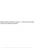 Milady Standard Esthetics Chapter 2 - Anatomy & Physiology Exam with Complete Solutions.