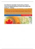 Test Bank for Canadian Community as Partner  Theory & Multidisciplinary Practice 5th edition By  Ardene R. Vollma