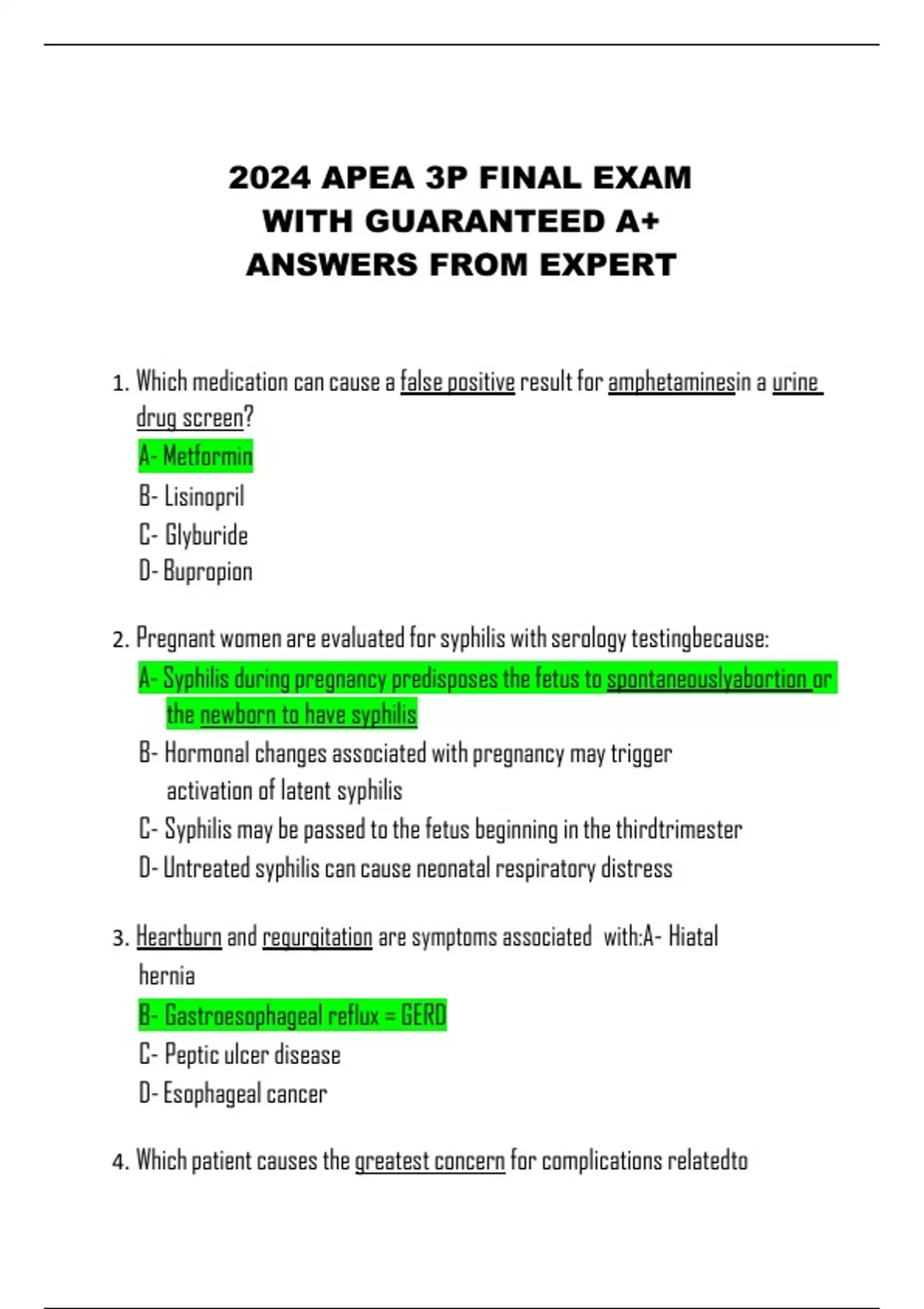 APEA PRE PREDICTOR NP EXAM LATEST ACTUAL EXAM 350  QUESTIONS AND APEA PRE PREDICTOR NP EXAM LATEST ACTUAL EXAM 350  QUESTIONS AND