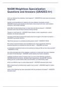 NASM Weightloss Specialization Questions and Answers &lpar;GRADED A&plus;&rpar; 