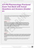 ATI PN PHARMACOLOGY PROCTORED EXAMS TEST BANK WITH ACTUAL QUESTIONS AND  ANSWERS| 2024 GRADED A+
