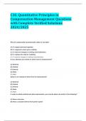 C3E&colon; Quantitative Principles in Compensation Management Questions with Complete Verified Solutions 2024&sol;2025