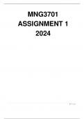 Mng3701 Assignment 01 Semester 01 2024( QUALITY ANSWERS) DISTINCTION GUARANTEED 