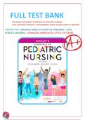 TEST BANK FOR WONG'S ESSENTIALS OF PEDIATRIC NURSING 11TH EDITION BY MARILYN ALL CHAPTERS COVERED