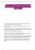 WGU C190 Biology Exam Questions & 100&percnt; Correct Answers Assessment &lpar;2024&rpar; Graded A&plus;