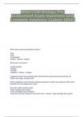 WGU-C190 Biology Pre-Assessment Exam Questions with Complete Solutions &lbrace;Latest 2024&rcub;