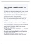 CMN 176 Final Review Questions and Answers- Graded A