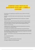 LIMITED LINES TEST EXAM QUESTIONS WITH 100&percnt; CORRECT ANSWERS