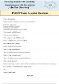 PMHNP Exam Reported Questions -EXAM QUESTIONS &ANSWERS GRADED A+