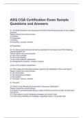 ASQ CQA Certification Exam Sample Questions and Answers