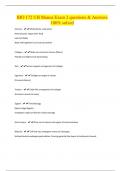 BIO 172 UH Manoa Exam 2 questions & Answers 100&percnt; solved