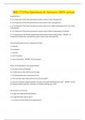 BIO 172 Pre-Questions & Answers 100&percnt; solved