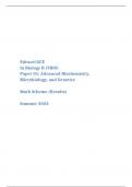Edexcel GCE  In Biology B (9BI0)  Paper 01: Advanced Biochemistry,  Microbiology, and Genetics     Mark Scheme (Results)    Summer 2023