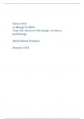 Edexcel GCE  In Biology B (9BI0)  Paper 02: Advanced Physiology, Evolution  and Ecology   Mark Scheme (Results)    Summer 2023