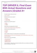 TOP DRIVER IL FINAL EXAMS WITH ACTUAL  QUESTIONS AND  RATIONALES| 2024 GRADED A+